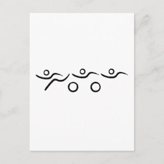 Triathlon cool und einzigartig Design Postkarte
