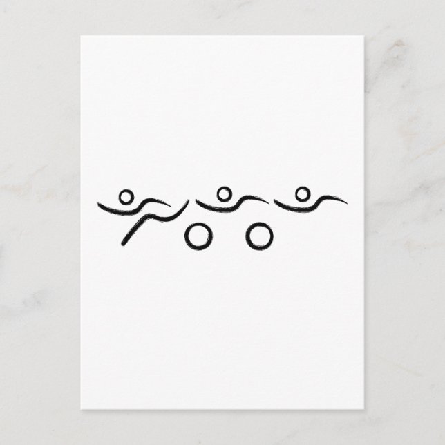 Triathlon cool und einzigartig Design Postkarte (Vorderseite)