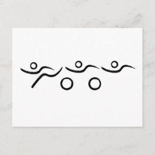 Triathlon cool und einzigartig Design Postkarte