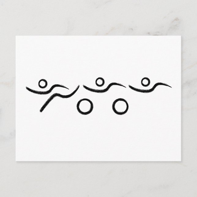 Triathlon cool und einzigartig Design Postkarte (Vorderseite)