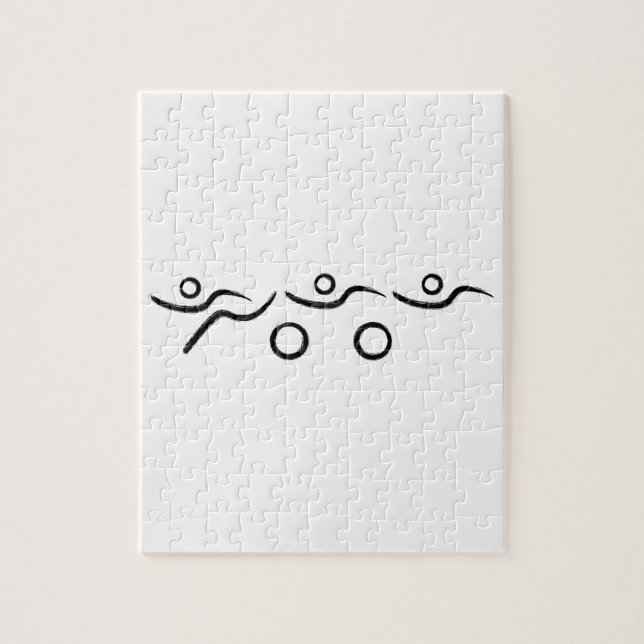 Triathlon cool und einzigartig Design Puzzle (Vertikal)