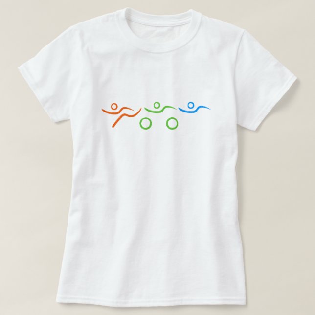 Triathlon cool und einzigartig Design T-Shirt (Design vorne)
