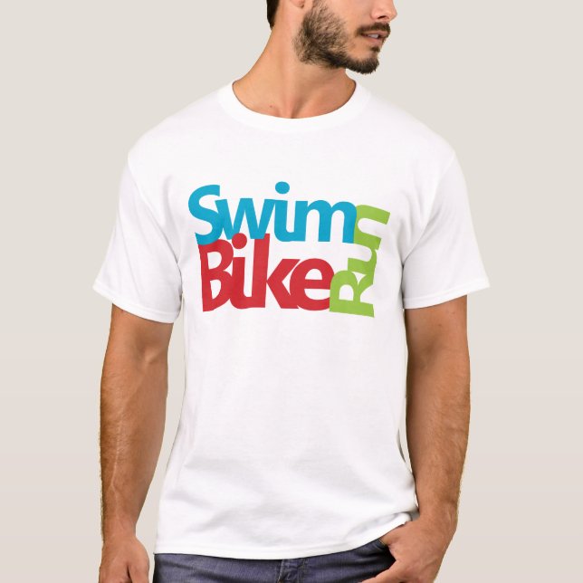 Triathlon cool und einzigartig Design T-Shirt (Vorderseite)