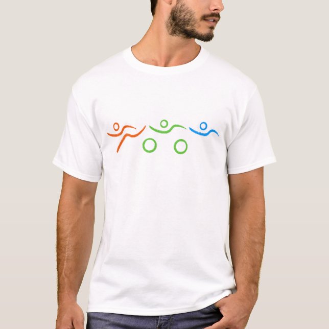 Triathlon cool und einzigartig Design T-Shirt (Vorderseite)