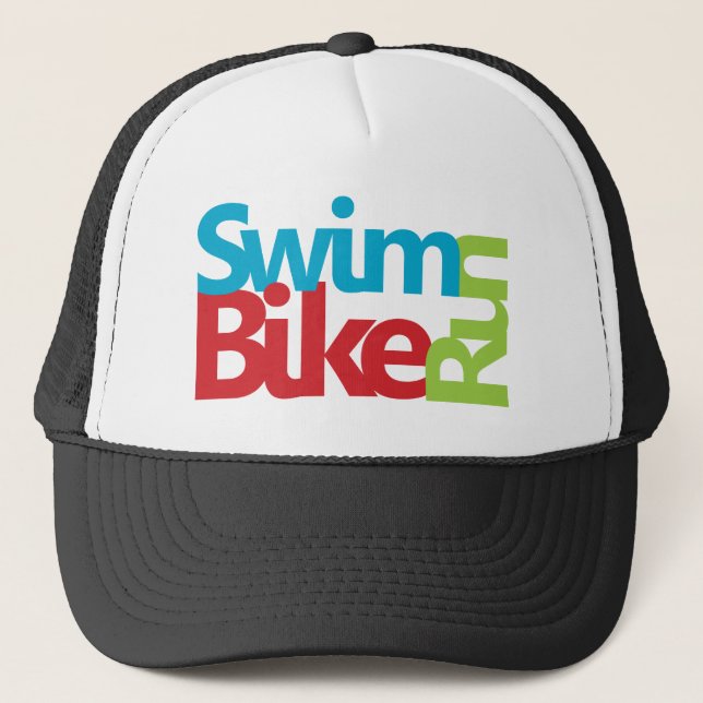 Triathlon cool und einzigartig Design Truckerkappe (Vorderseite)