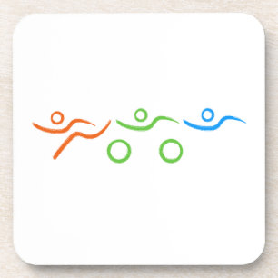 Triathlon cool und einzigartig Design Untersetzer