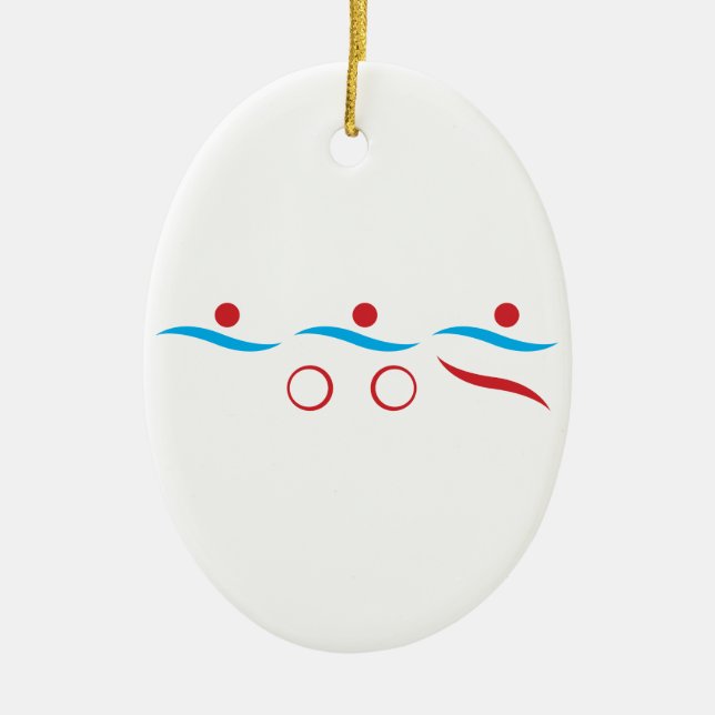 Triathlon coole Logo-Abbildung Keramikornament (Vorne)