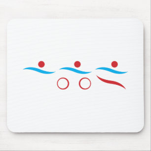 Triathlon coole Logo-Abbildung Mousepad