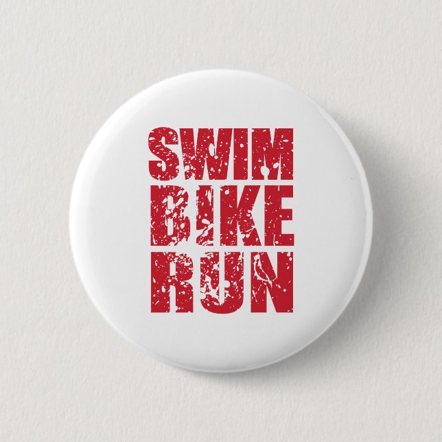 Triathlon-cooles Design Button (Vorderseite)