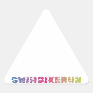 Triathlon-cooles Design Dreieckiger Aufkleber