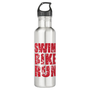 Triathlon-cooles Design Edelstahlflasche