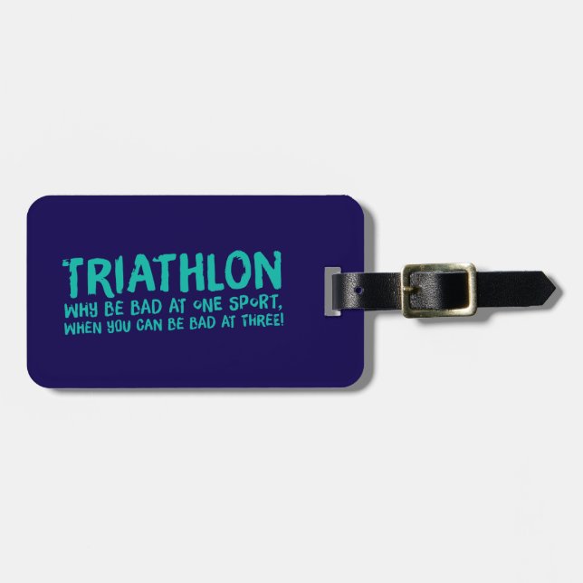 Triathlon-cooles Design Gepäckanhänger (Vorderseite horizontal)