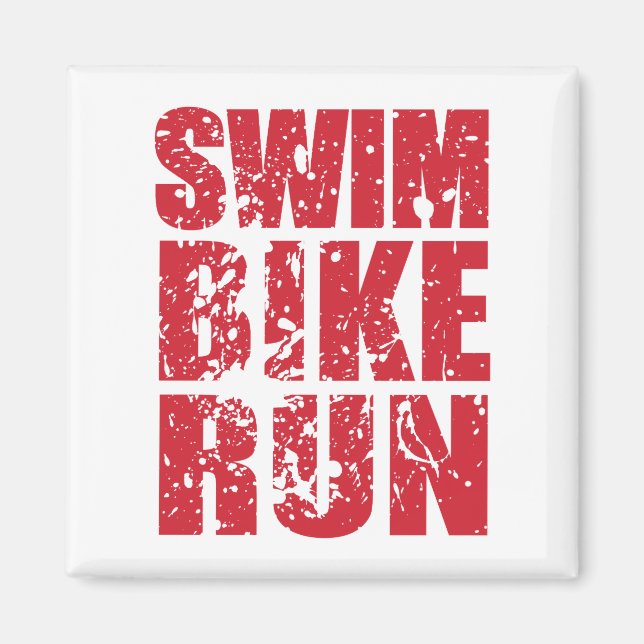 Triathlon-cooles Design Magnet (Vorne)