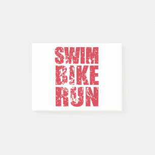 Triathlon-cooles Design Post-it Klebezettel
