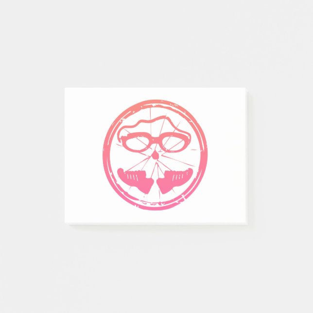 Triathlon-cooles Design Post-it Klebezettel (Vorderseite)