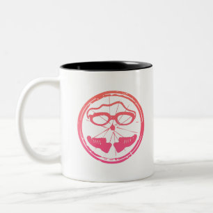 Triathlon-cooles Design Zweifarbige Tasse