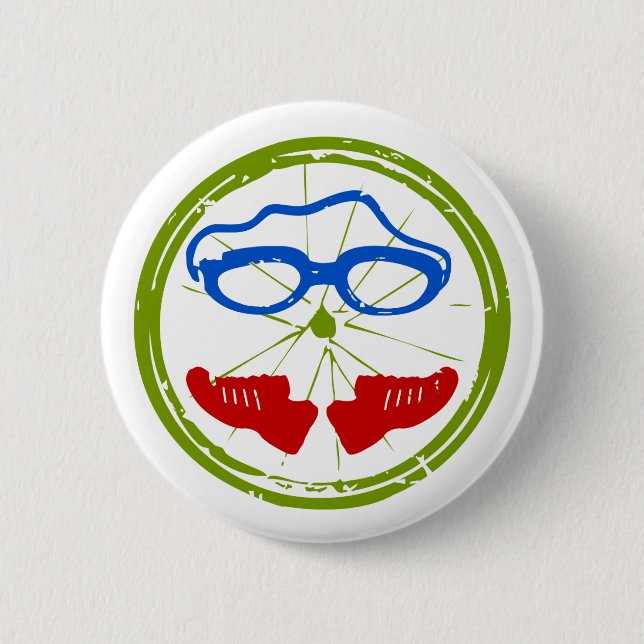 Triathlon cooles künstlerisches Design Button (Vorderseite)