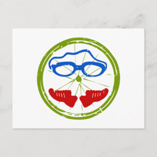 Triathlon cooles künstlerisches Design Postkarte