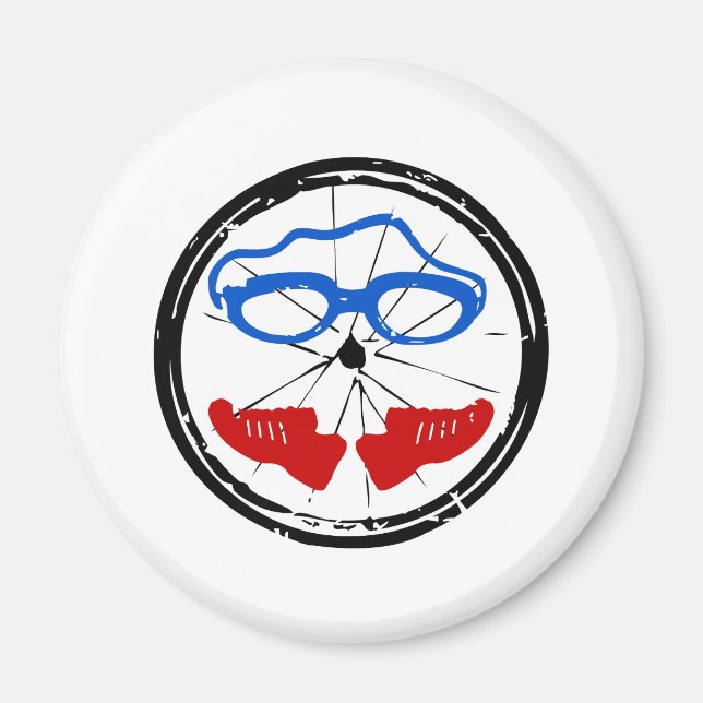 Triathlon-cooles künstlerisches Logo Magnet