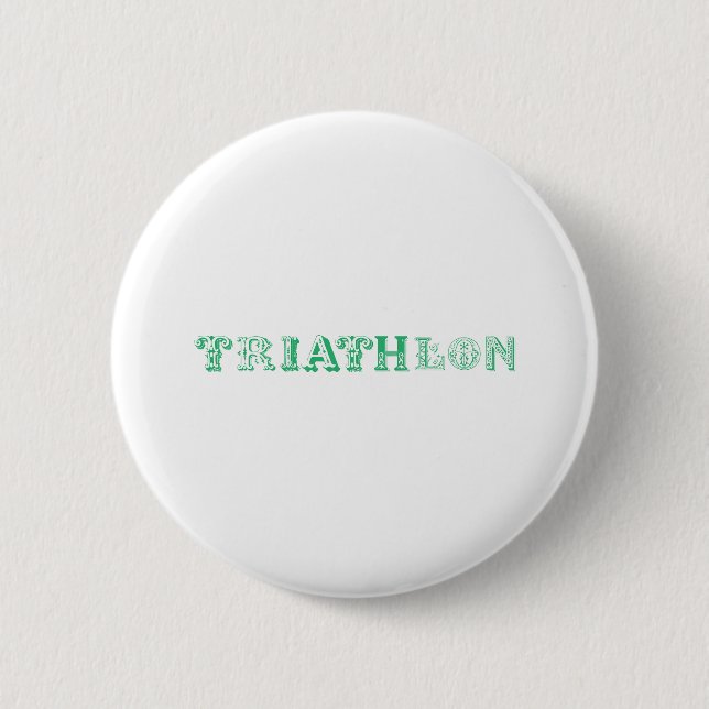 Triathlon-cooles Logo für alle Sportliebhaber Button (Vorderseite)