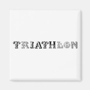 Triathlon-cooles Logo für alle Sportliebhaber Magnet
