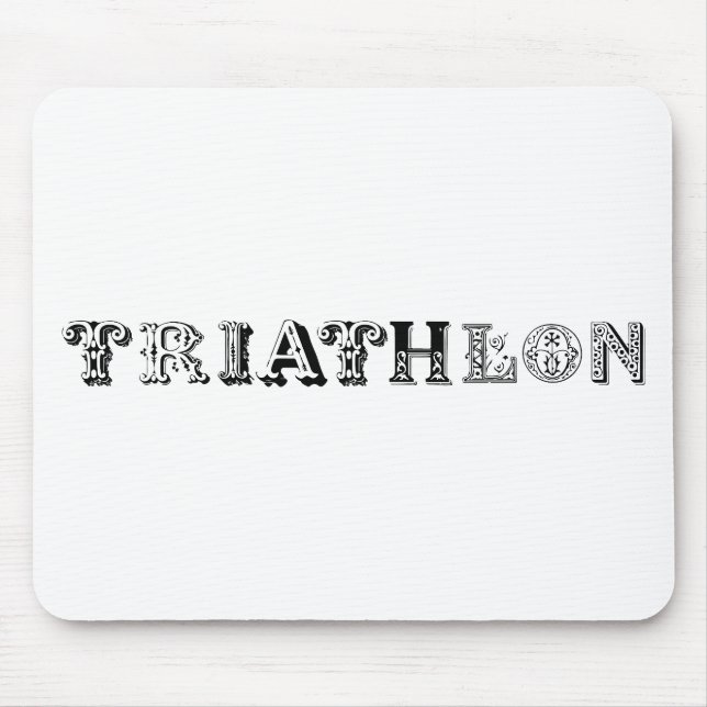 Triathlon-cooles Logo für alle Sportliebhaber Mousepad (Vorne)