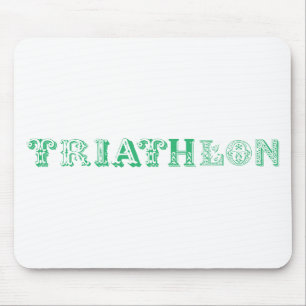 Triathlon-cooles Logo für alle Sportliebhaber Mousepad