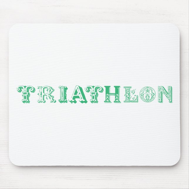 Triathlon-cooles Logo für alle Sportliebhaber Mousepad (Vorne)