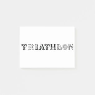 Triathlon-cooles Logo für alle Sportliebhaber Post-it Klebezettel