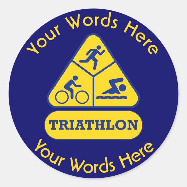 Triathlon Custom Sticker (Vorderseite)