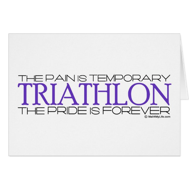 Triathlon - der Stolz ist Forever (Vorderseite (Horizontal))
