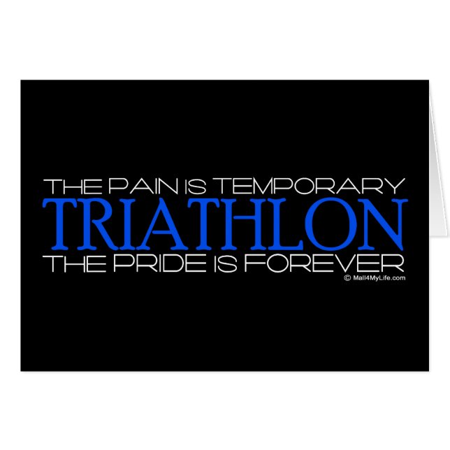 Triathlon - der Stolz ist Forever (Vorderseite (Horizontal))