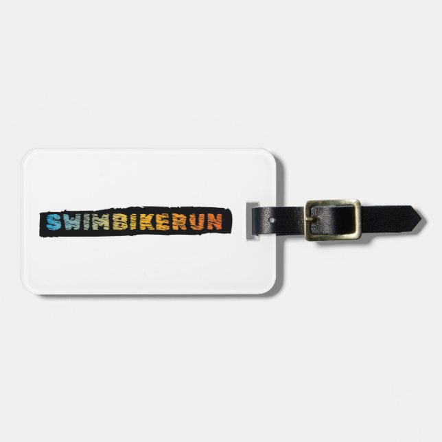 Triathlon-Design Gepäckanhänger (Vorderseite horizontal)
