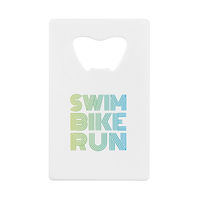Triathlon-Design in Farben Geldbeutel Flaschenöffner (Vorderseite)