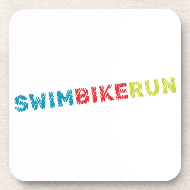 Triathlon-Design Untersetzer (Vorderseite)