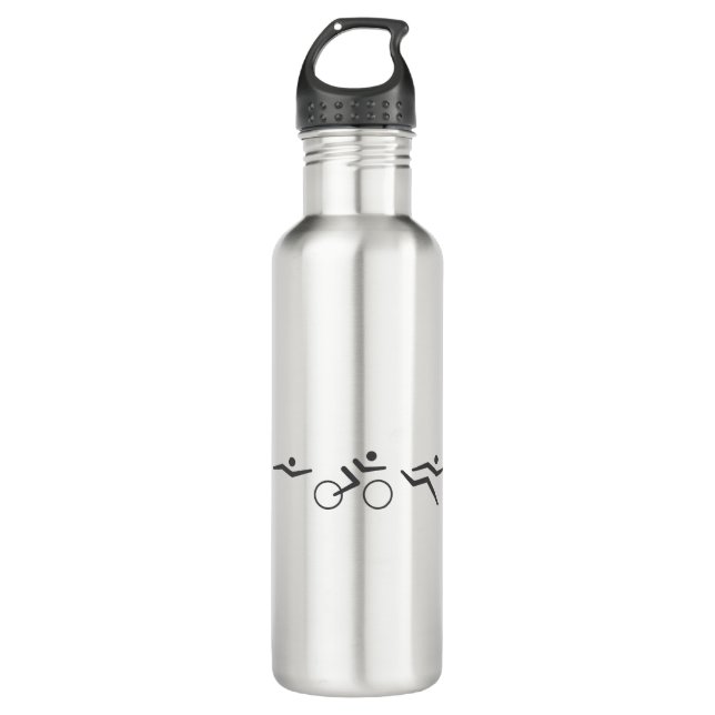 Triathlon Edelstahlflasche (Vorderseite)