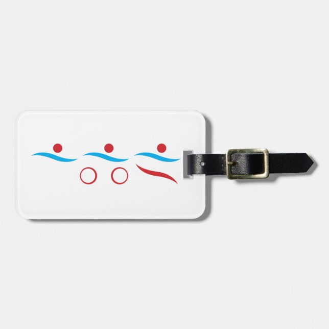 Triathlon Einmaliges Geschenk Gepäckanhänger (Vorderseite horizontal)