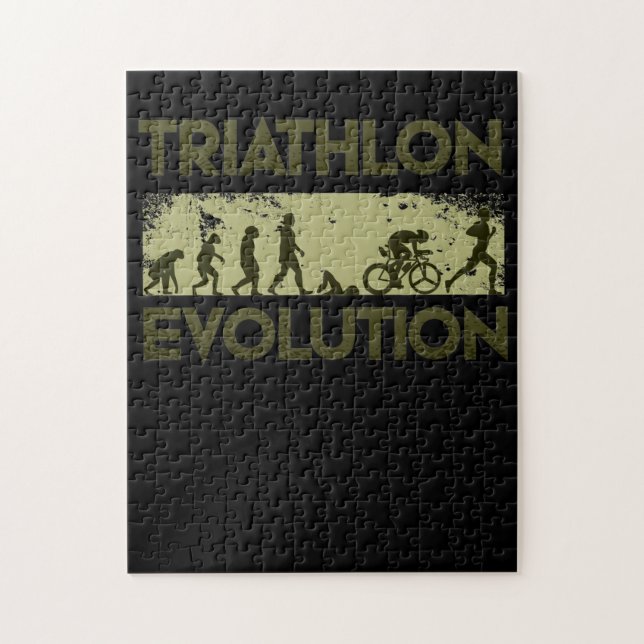 Triathlon-Evolution Puzzle (Vertikal)