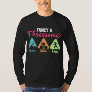 Triathlon extravagant ein Drei-Swim-Bike-Triathlon T-Shirt