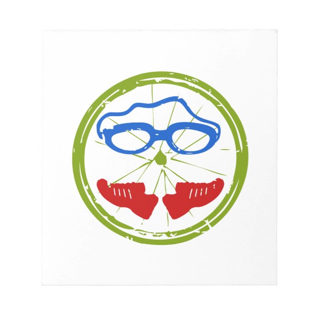 Triathlon Face Notizblock (Vorderseite)