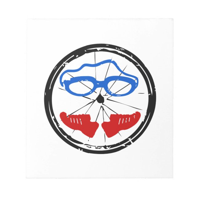 Triathlon Freak Logo Notizblock (Vorderseite)