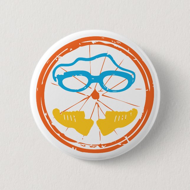 Triathlon Fun Design Button (Vorderseite)