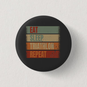 Triathlon Funny Button