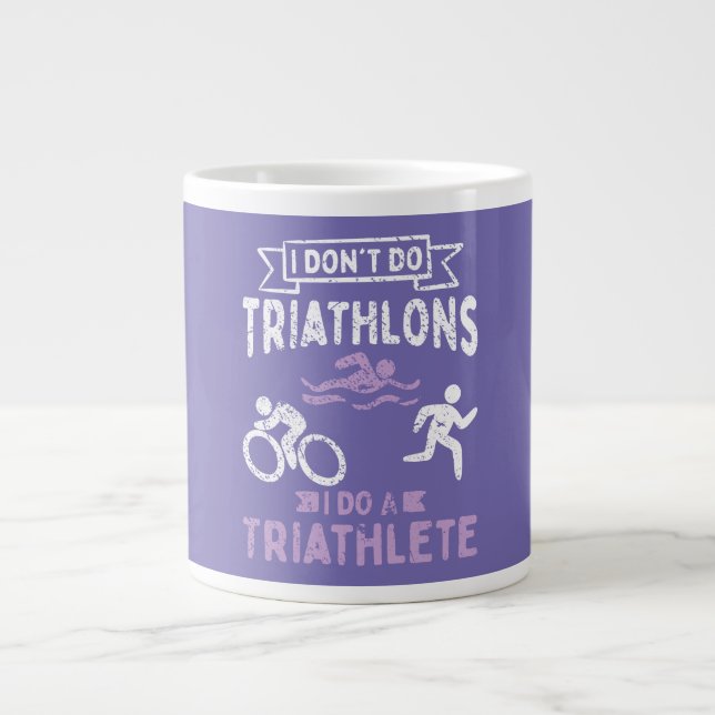 Triathlon Funny Jumbo-Tasse (Vorderseite)