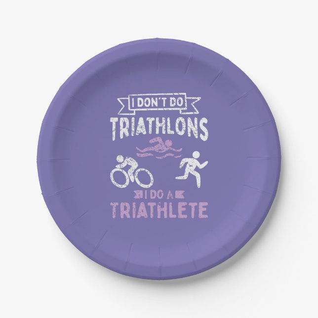 Triathlon Funny Pappteller (Vorderseite)