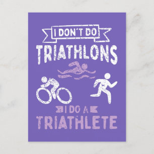 Triathlon Funny Postkarte