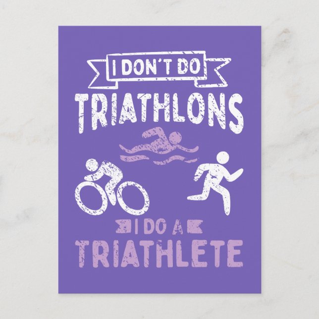 Triathlon Funny Postkarte (Vorderseite)