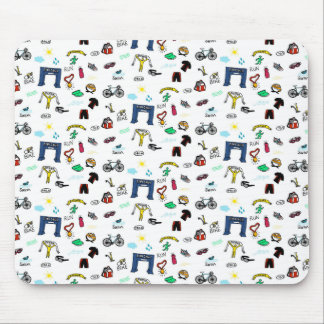 Triathlon-Gekritzel Mousepad