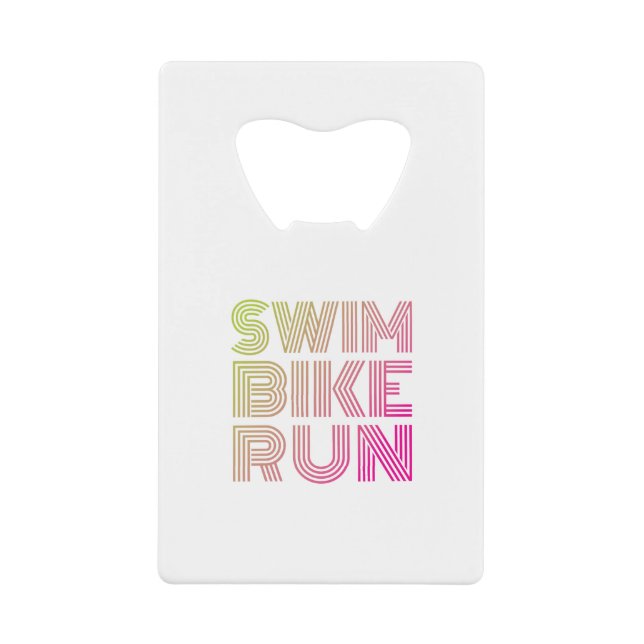 Triathlon Geldbeutel Flaschenöffner (Vorderseite)