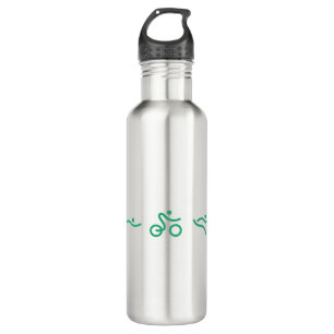 Triathlon Green Logo Edelstahlflasche